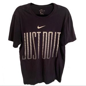 Nike “Just Do It” Large Men’s Dark Blue T-Shirt